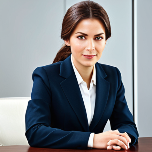 Home 20 **
"A professional businesswoman in a modest business suit, sitting at a desk in a modern office, fully clothed, appropriate attire, safe for work, perfect anatomy, natural proportions, professional photography, high quality"
**